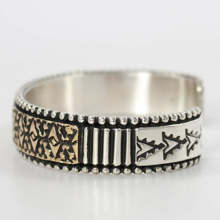 Gold on Silver Cuff