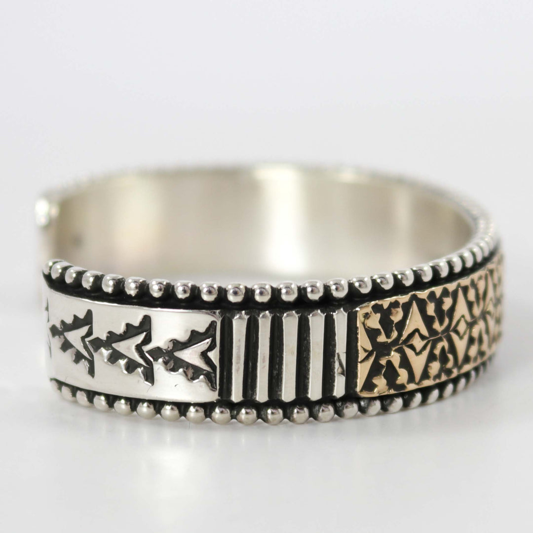 Gold on Silver Cuff