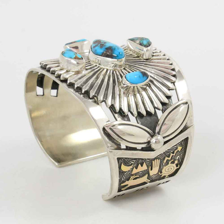 Bisbee Turquoise Petroglyph Cuff