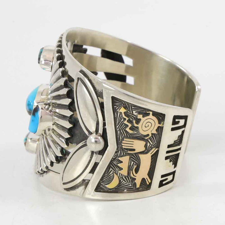 Bisbee Turquoise Petroglyph Cuff