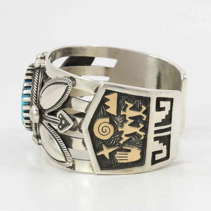 Bisbee Turquoise Petroglyph Cuff