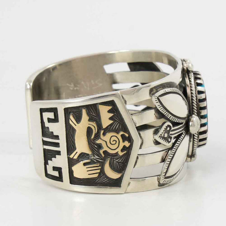Bisbee Turquoise Petroglyph Cuff