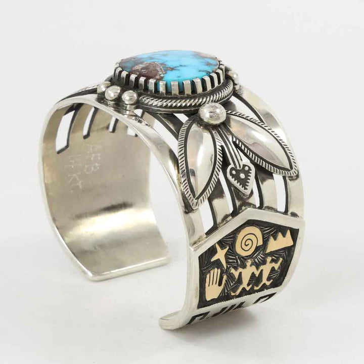 Bisbee Turquoise Petroglyph Cuff