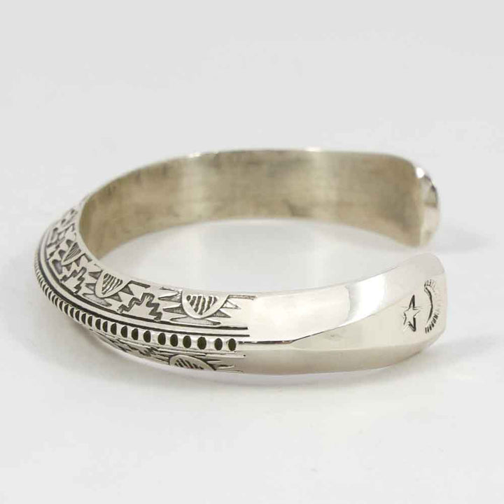 Stamped Silver Cuff