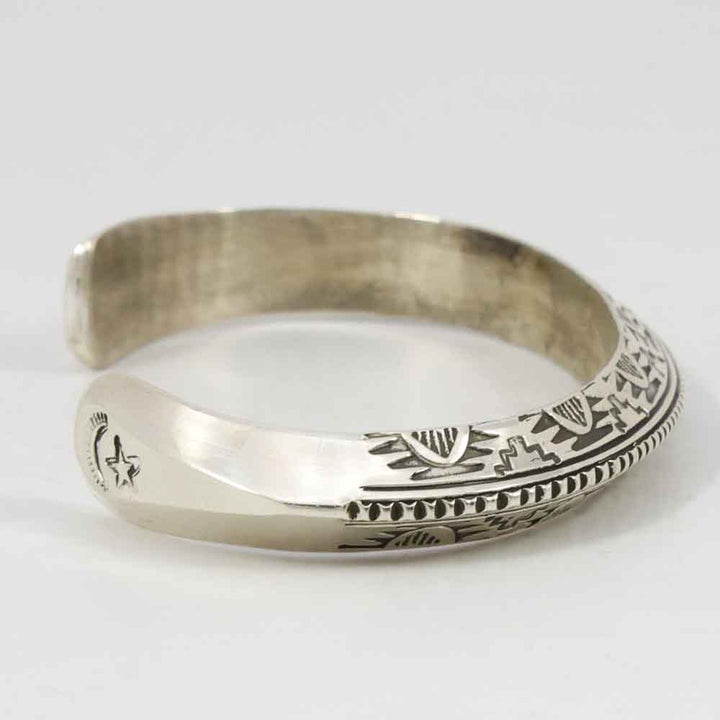 Stamped Silver Cuff
