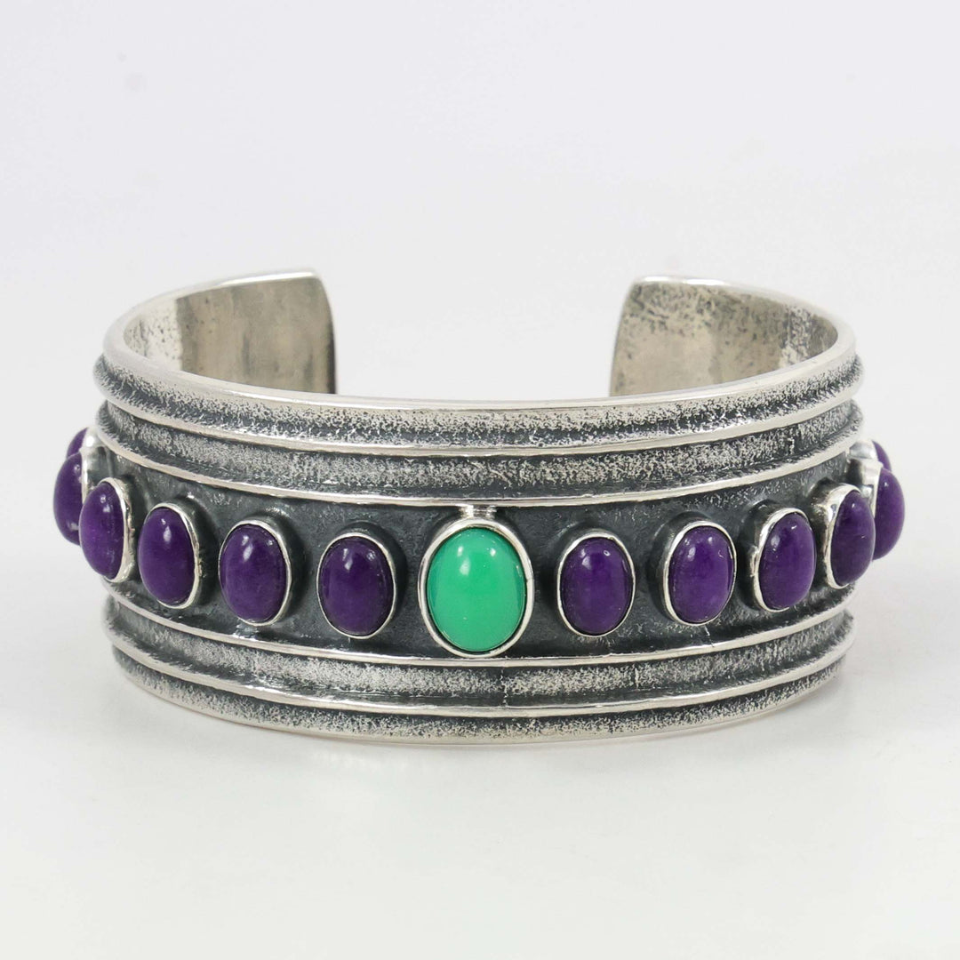 Sugilite and Chrysoprase Cuff