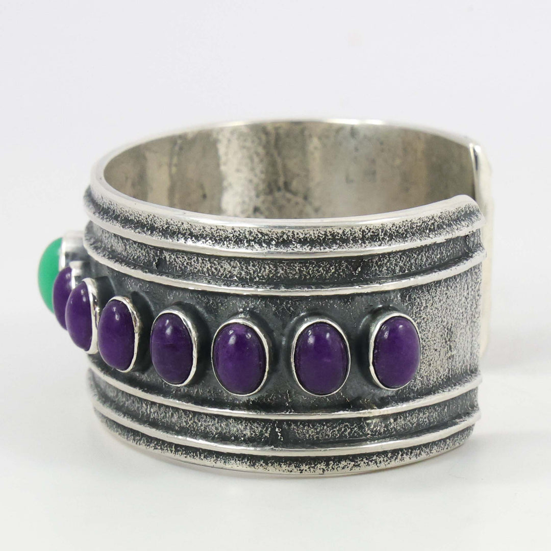 Sugilite and Chrysoprase Cuff