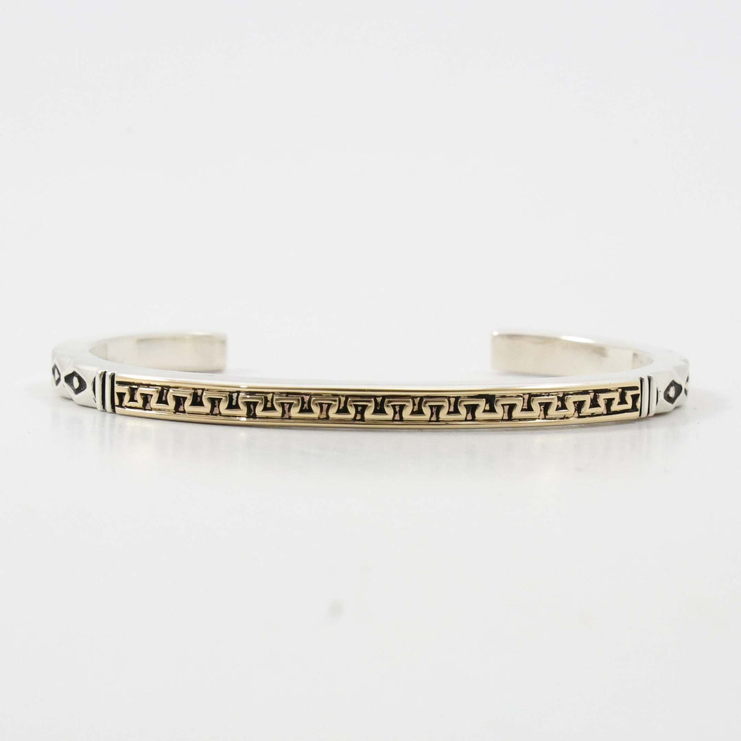Gold on Silver Cuff