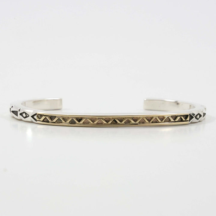 Gold on Silver Cuff