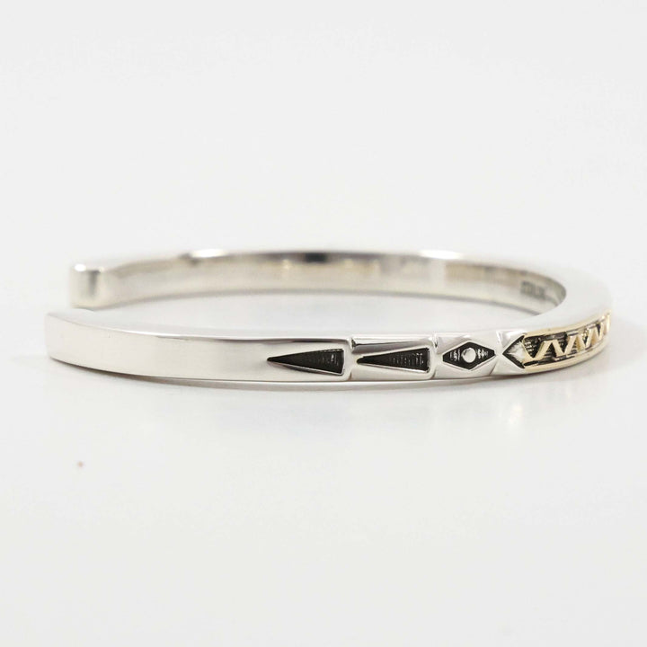 Gold on Silver Cuff