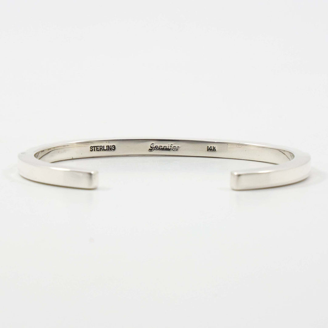 Gold on Silver Cuff