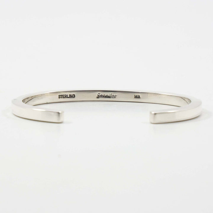 Gold on Silver Cuff