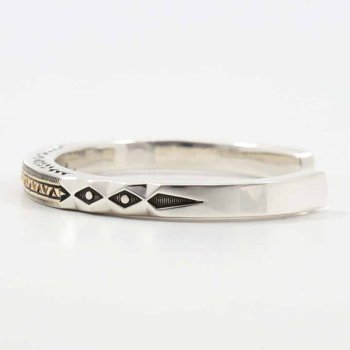 Gold on Silver Cuff
