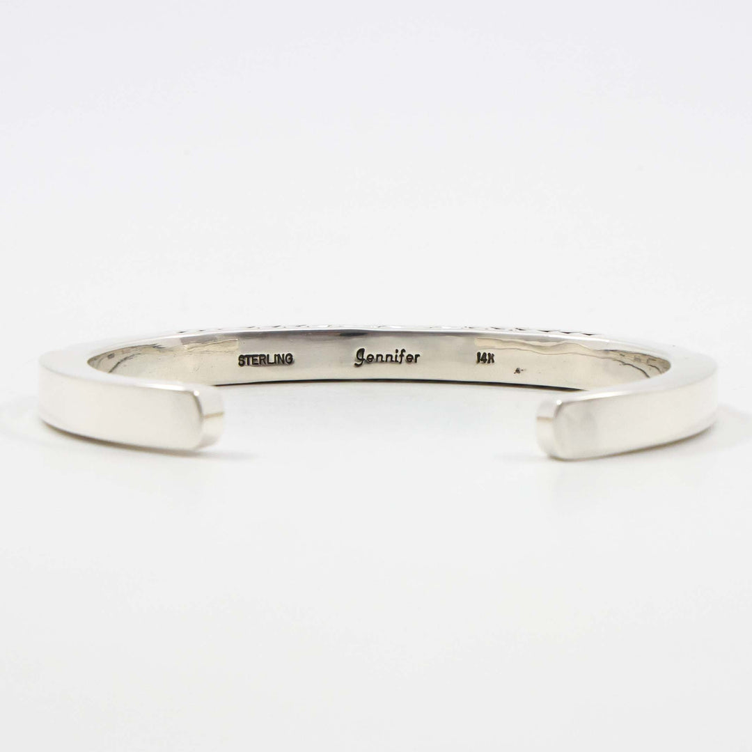 Gold on Silver Cuff