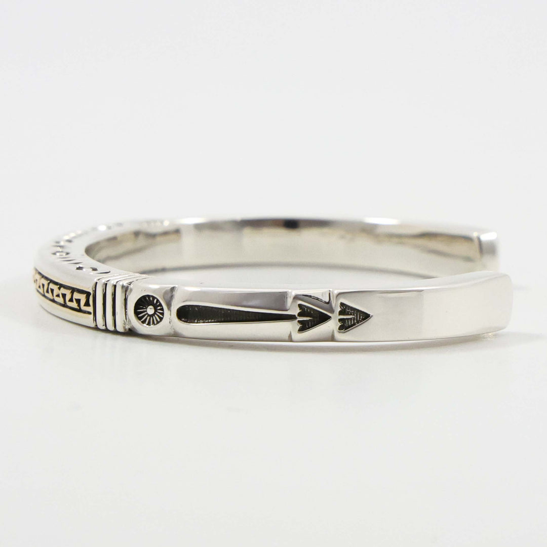 Gold on Silver Cuff