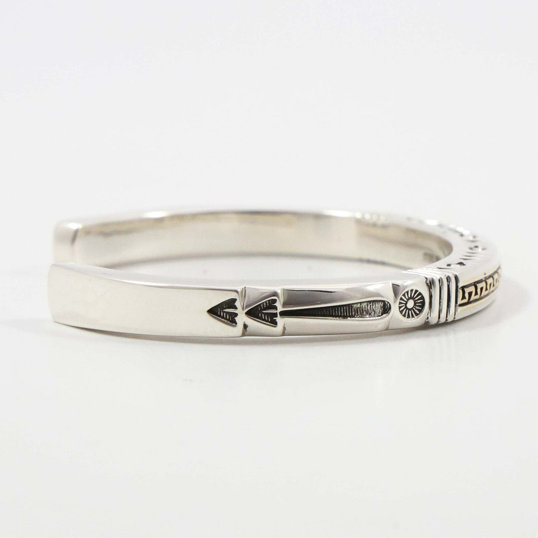 Gold on Silver Cuff