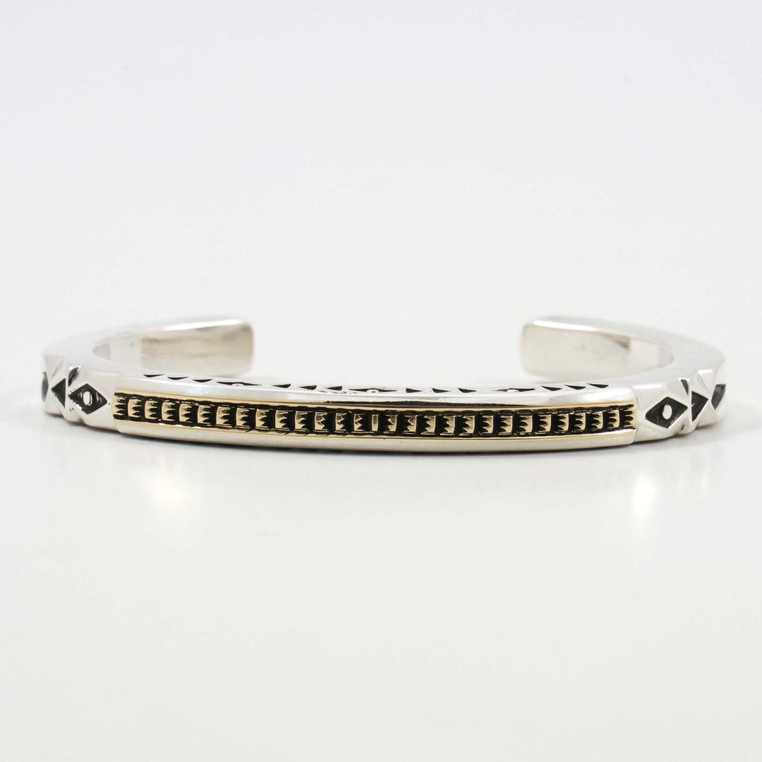 Gold on Silver Cuff