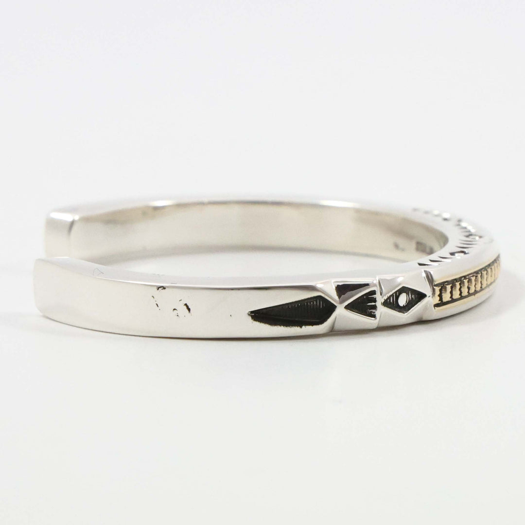 Gold on Silver Cuff