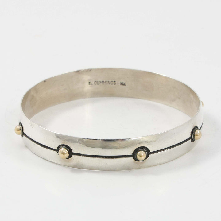 Gold on Silver Bangle