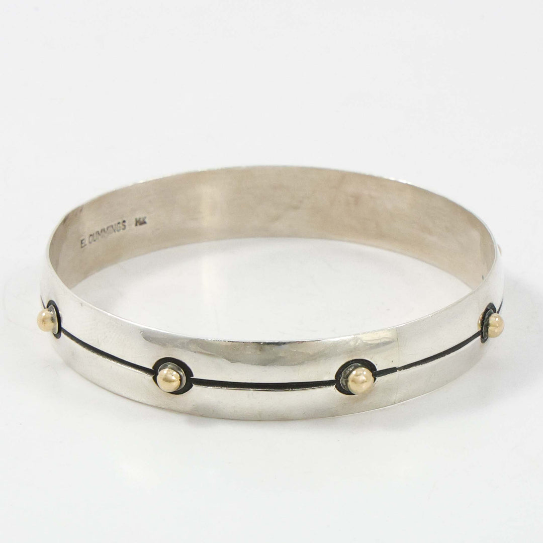 Gold on Silver Bangle