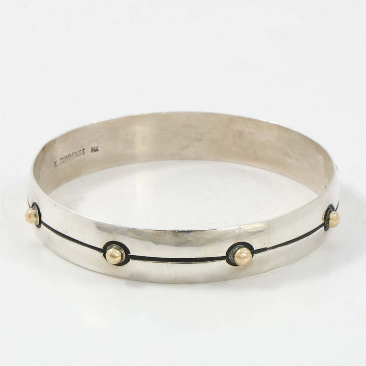 Gold on Silver Bangle