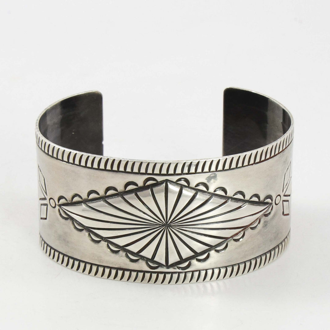 1950s Stamped Silver Cuff