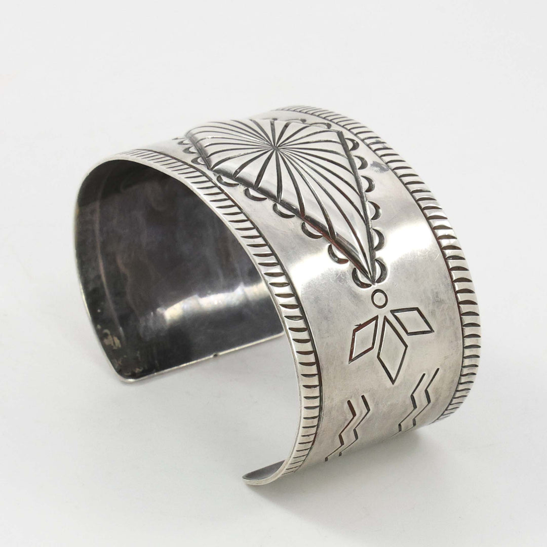 1950s Stamped Silver Cuff