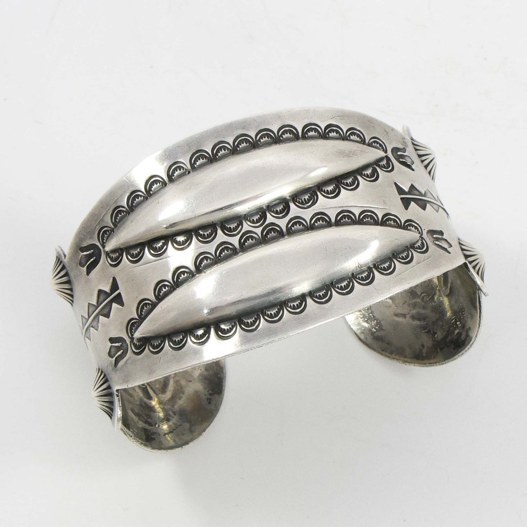 1950s Stamped Silver Cuff