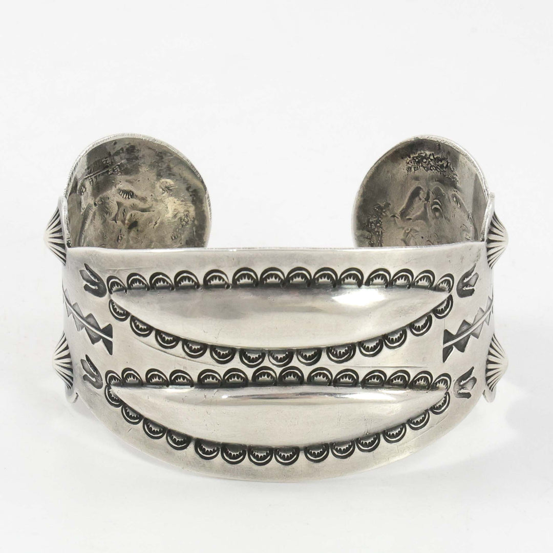 1950s Stamped Silver Cuff