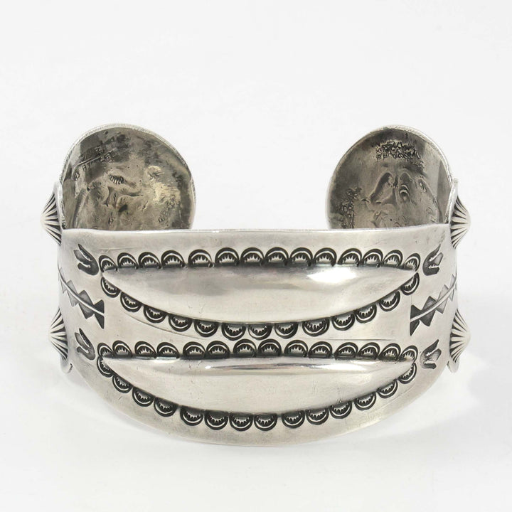 1950s Stamped Silver Cuff