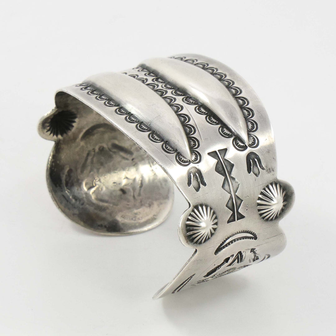 1950s Stamped Silver Cuff