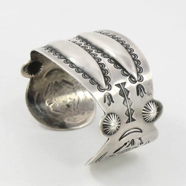 1950s Stamped Silver Cuff