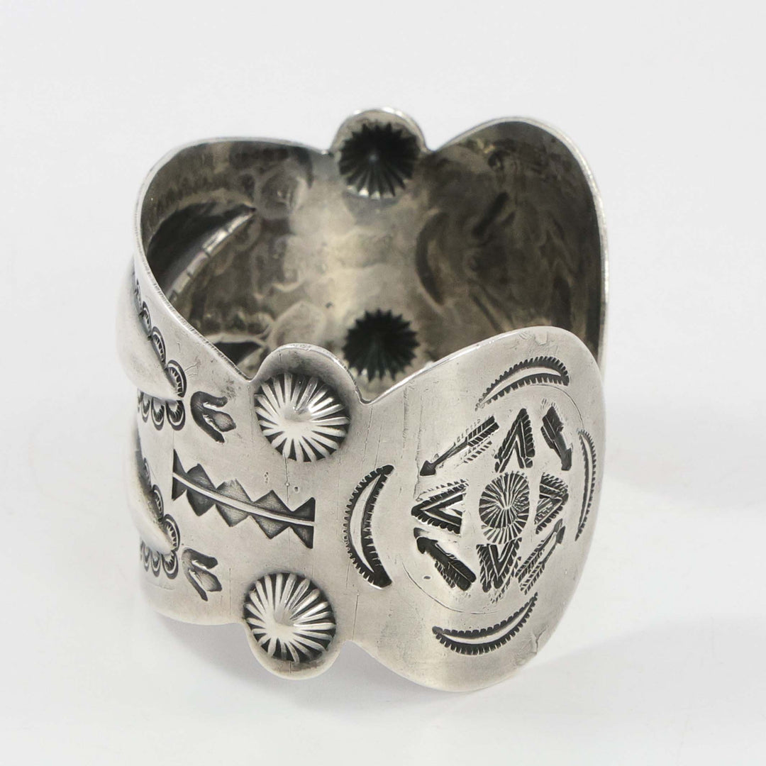 1950s Stamped Silver Cuff