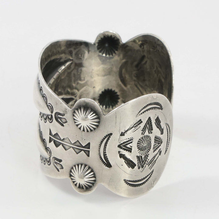 1950s Stamped Silver Cuff