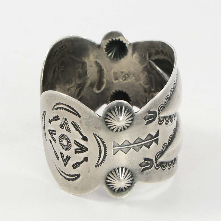 1950s Stamped Silver Cuff