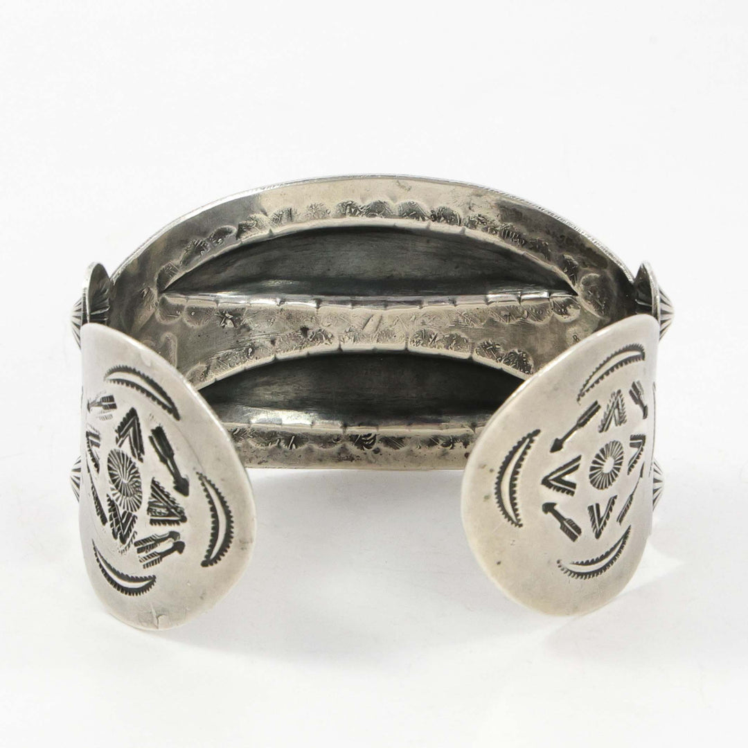 1950s Stamped Silver Cuff