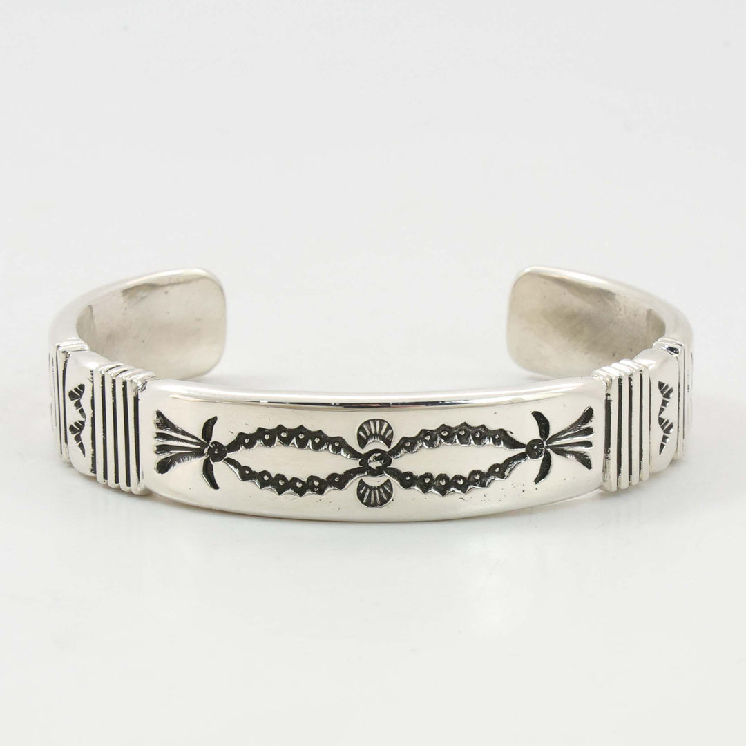 Stamped Silver Cuff