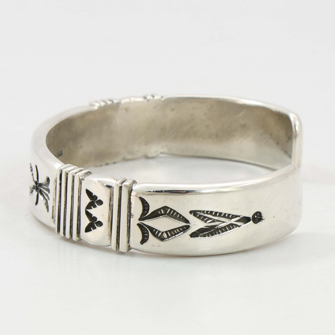 Stamped Silver Cuff