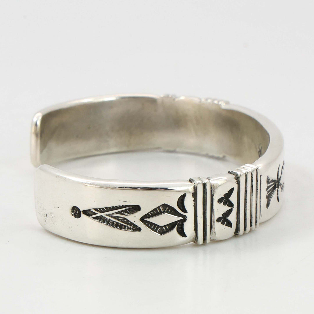 Stamped Silver Cuff