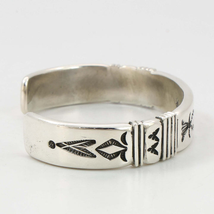 Stamped Silver Cuff