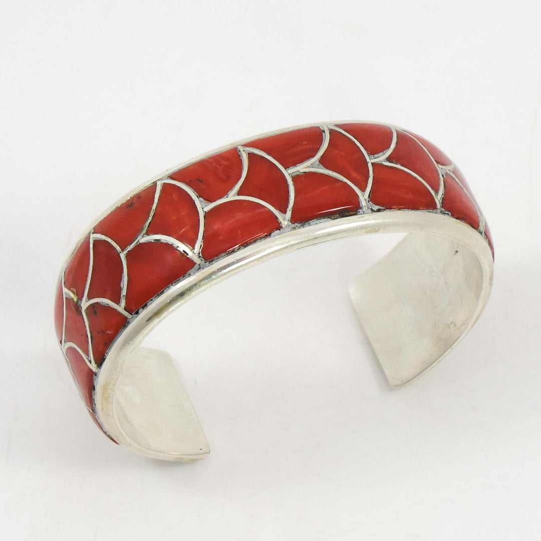1970s Coral Inlay Cuff