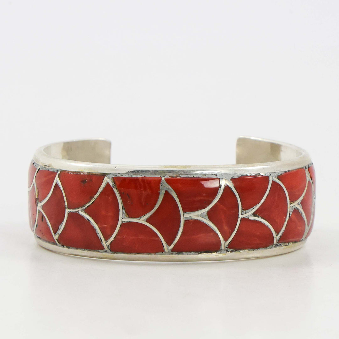 1970s Coral Inlay Cuff