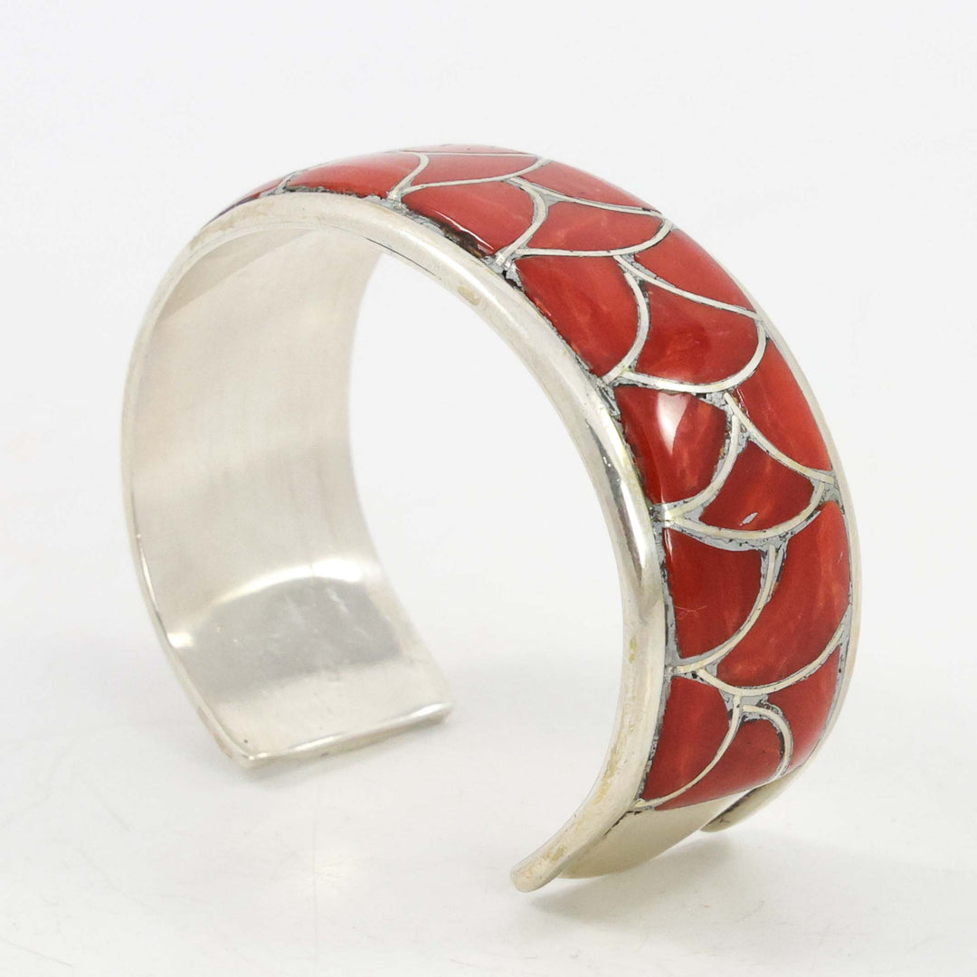 1970s Coral Inlay Cuff