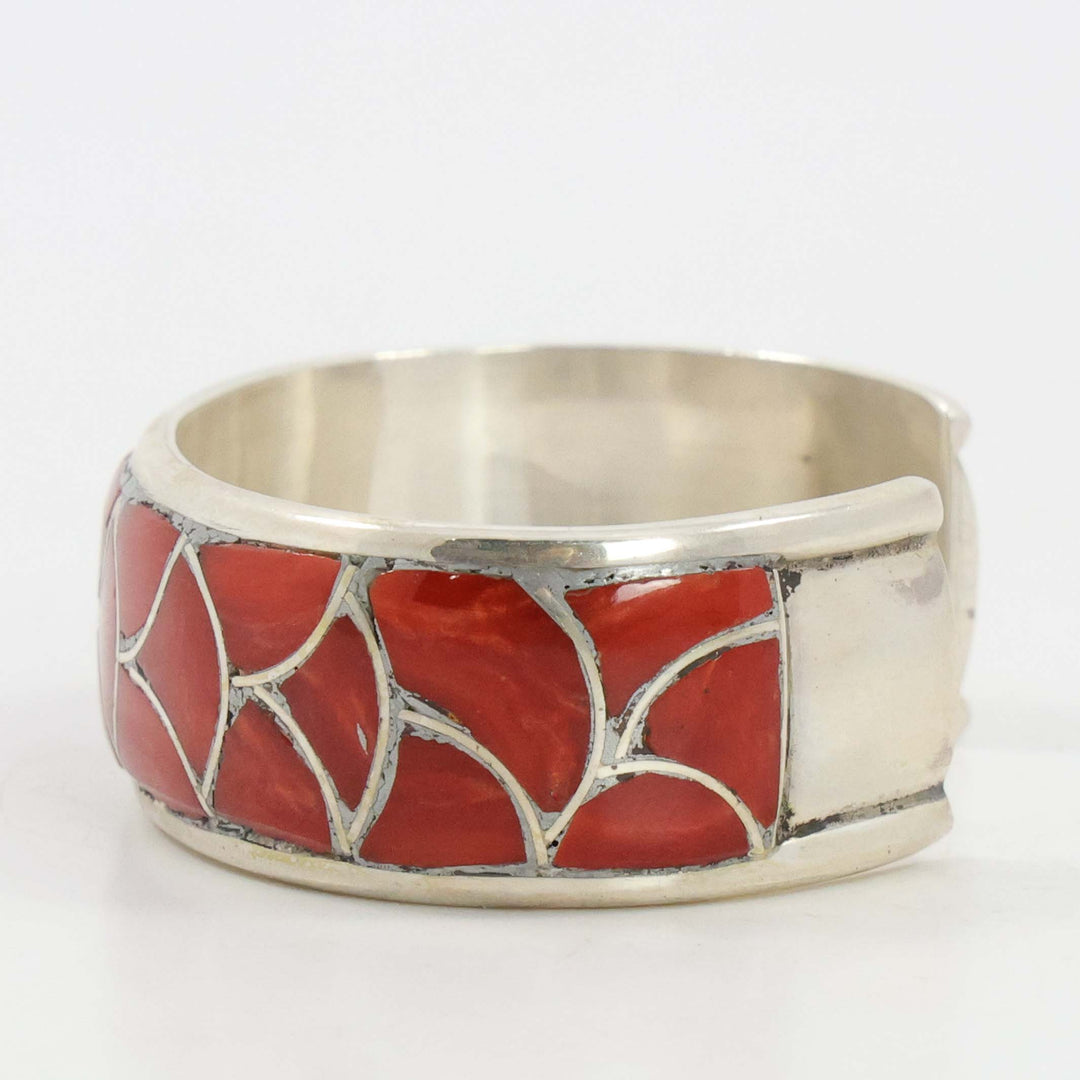 1970s Coral Inlay Cuff