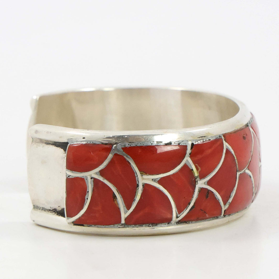 1970s Coral Inlay Cuff
