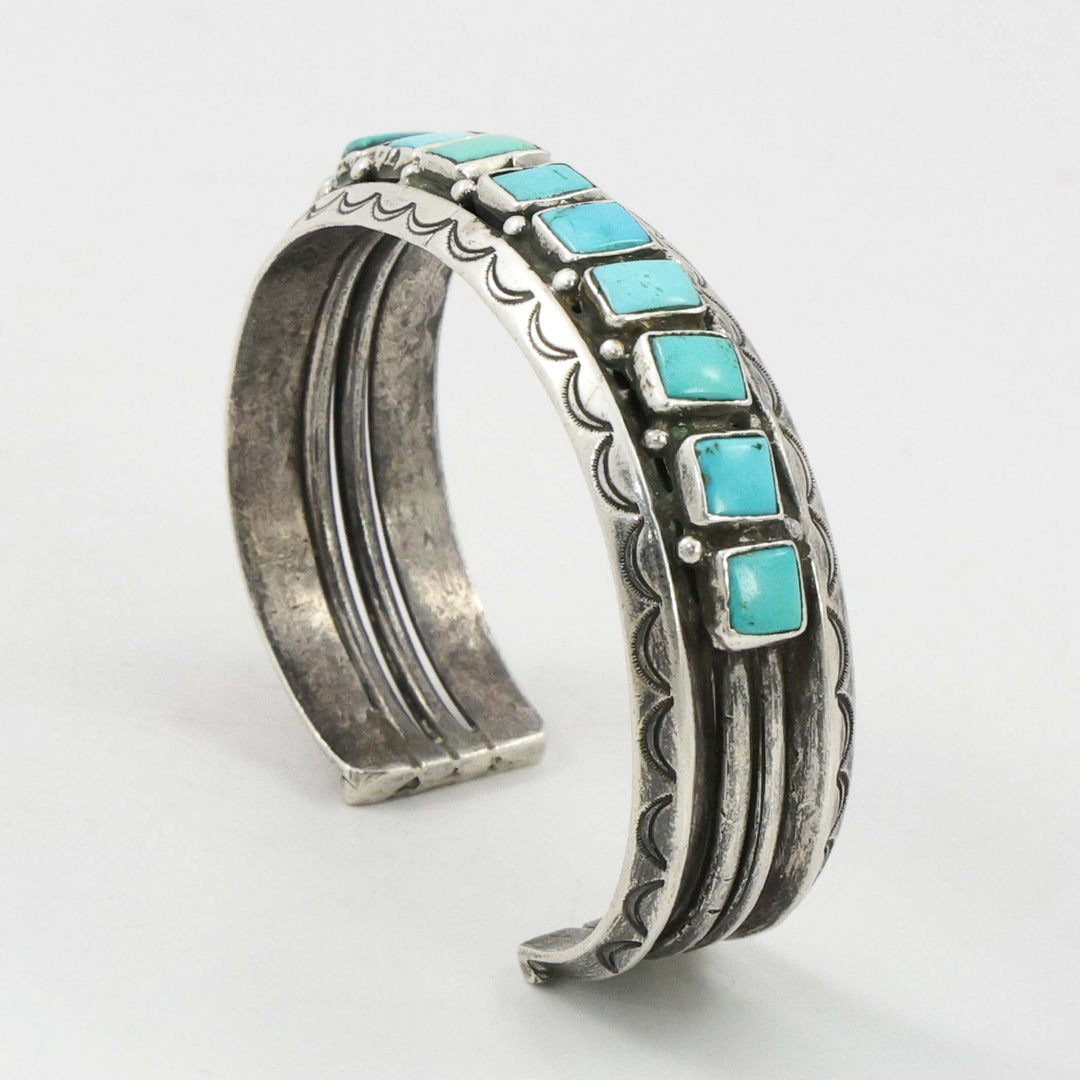 1940s Turquoise Row Bracelet