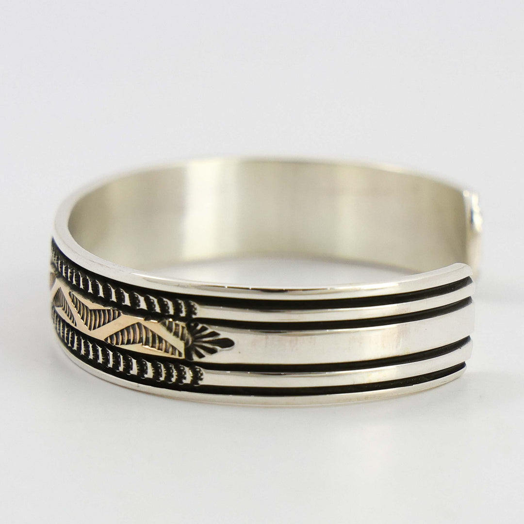 Gold on Silver Cuff