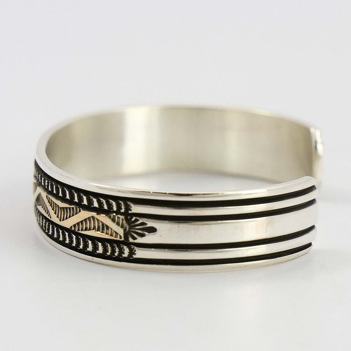 Gold on Silver Cuff
