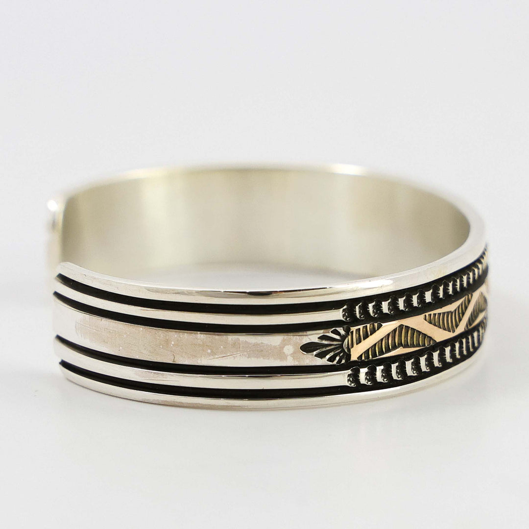 Gold on Silver Cuff