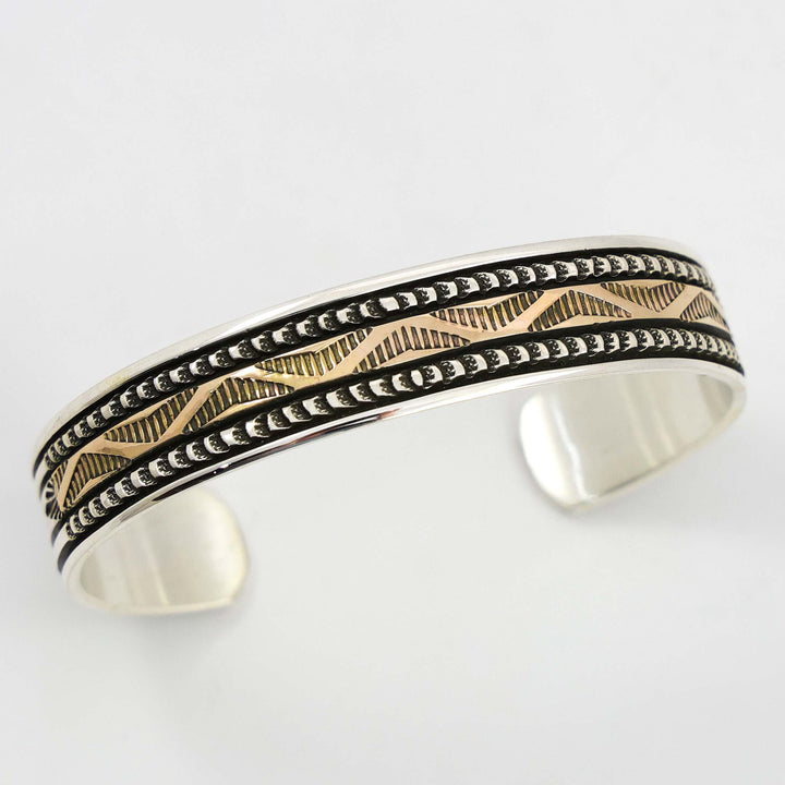 Gold on Silver Cuff